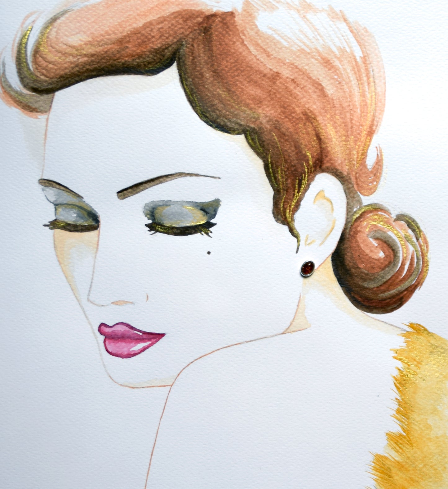 Orecchini ovali a lobo con Ambra naturale Baltica e Argento 925, MJ Baltica, BK037