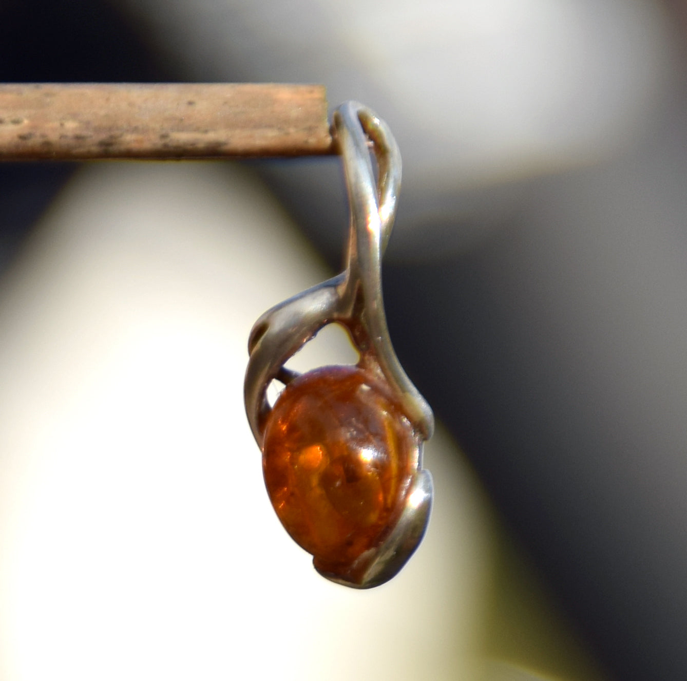 Natural Baltic Amber Pendant with Fossil Inclusions, MJ Baltica, BW306