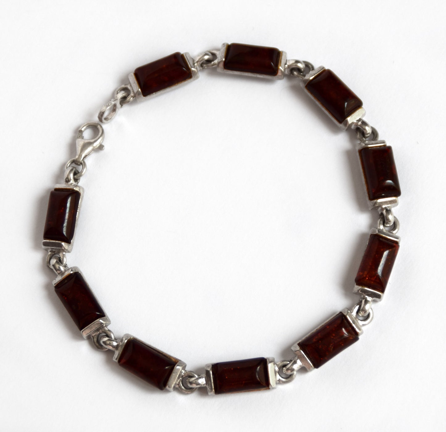 MJ Baltica, bracciale, Ambra naturale Baltica, argento 925, ambra amarena, forte, massiccio, grande, unisex, BB025