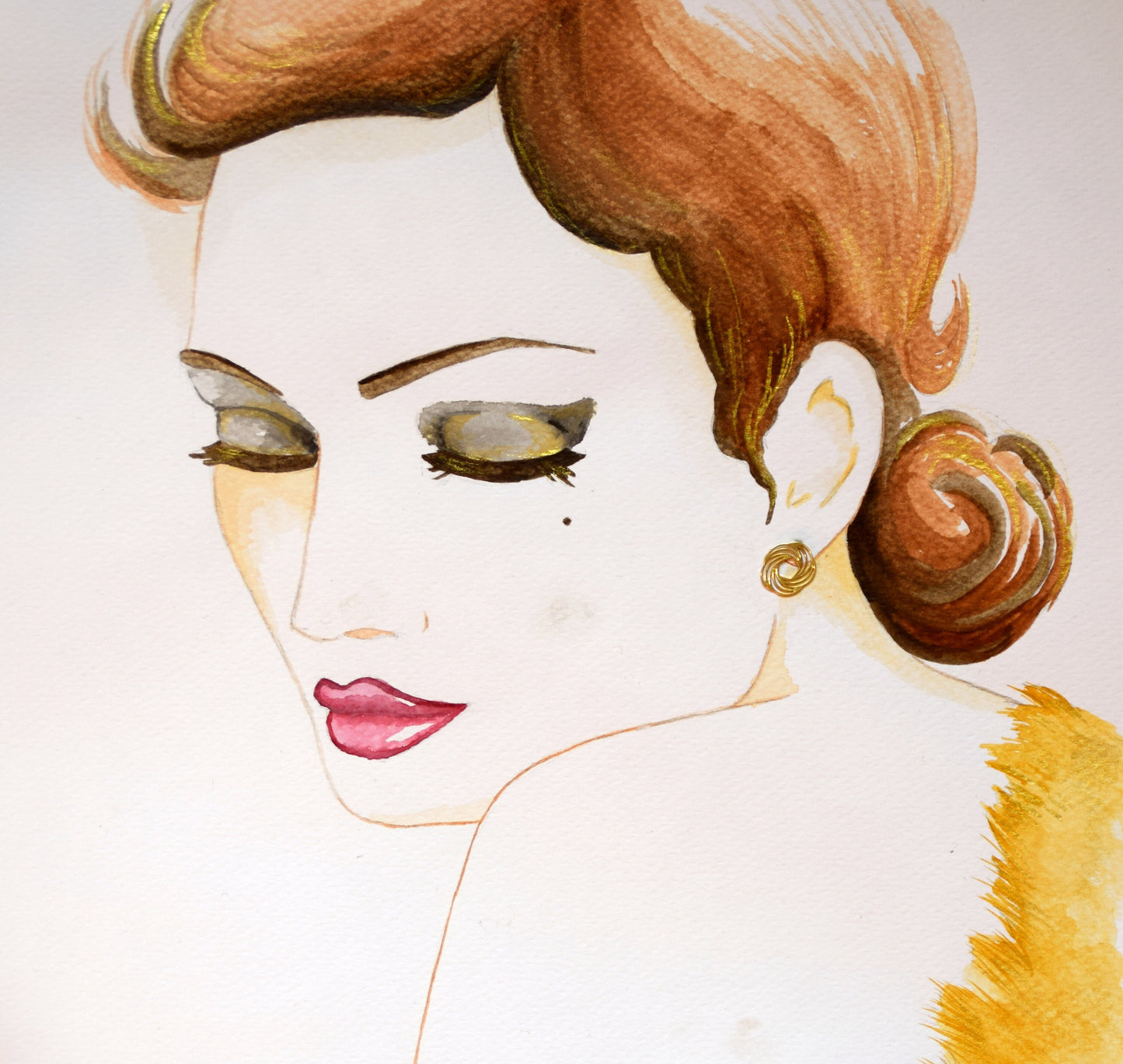 MJ Baltica, orecchini, Argento 925, placcato in Oro 14k, a lobo, rotondo, SZK007