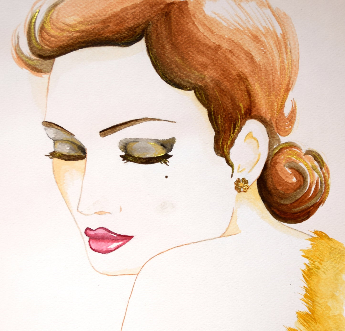 MJ Baltica, orecchini, Argento 925, placcato in Oro 14k, quadrifoglio, porta fortuna, SZK008