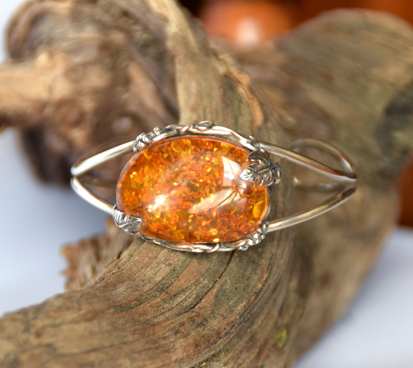 MJ Baltica, bracelet, natural Baltic Amber, 925 Silver, elegant, beautiful, unique, vintage, BB071