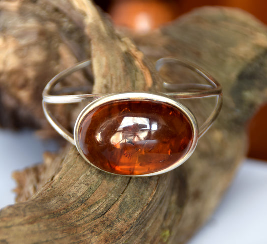 MJ Baltica, bracciale, Ambra naturale Baltica, Argento 925, elegante, bellissimo, unico, vintage, BB072