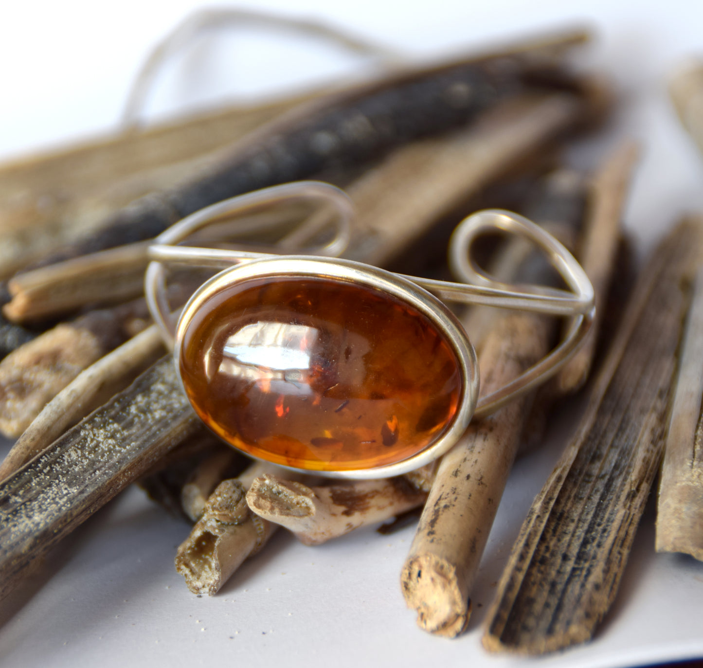 MJ Baltica, bracelet, natural Baltic Amber, 925 Silver, elegant, beautiful, unique, vintage, BB072