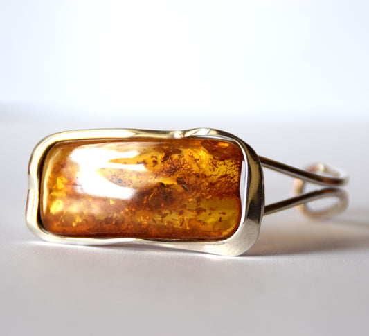 MJ Baltica, bracelet, natural Baltic amber, 925 silver, adjustable, elegant, beautiful, unique, BB074