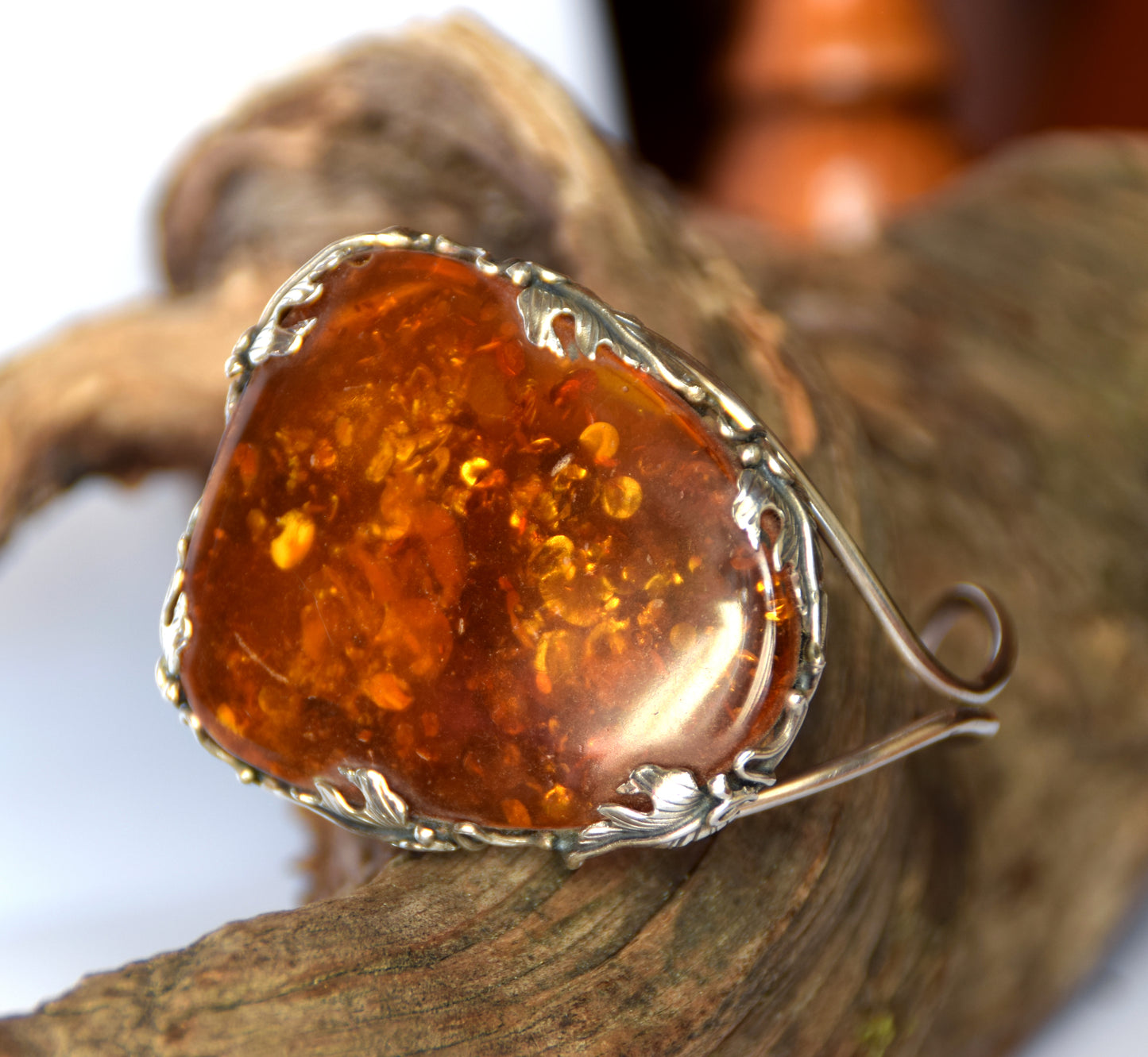 MJ Baltica, bracelet, natural Baltic Amber, 925 Silver, elegant, beautiful, unique, vintage, BB075