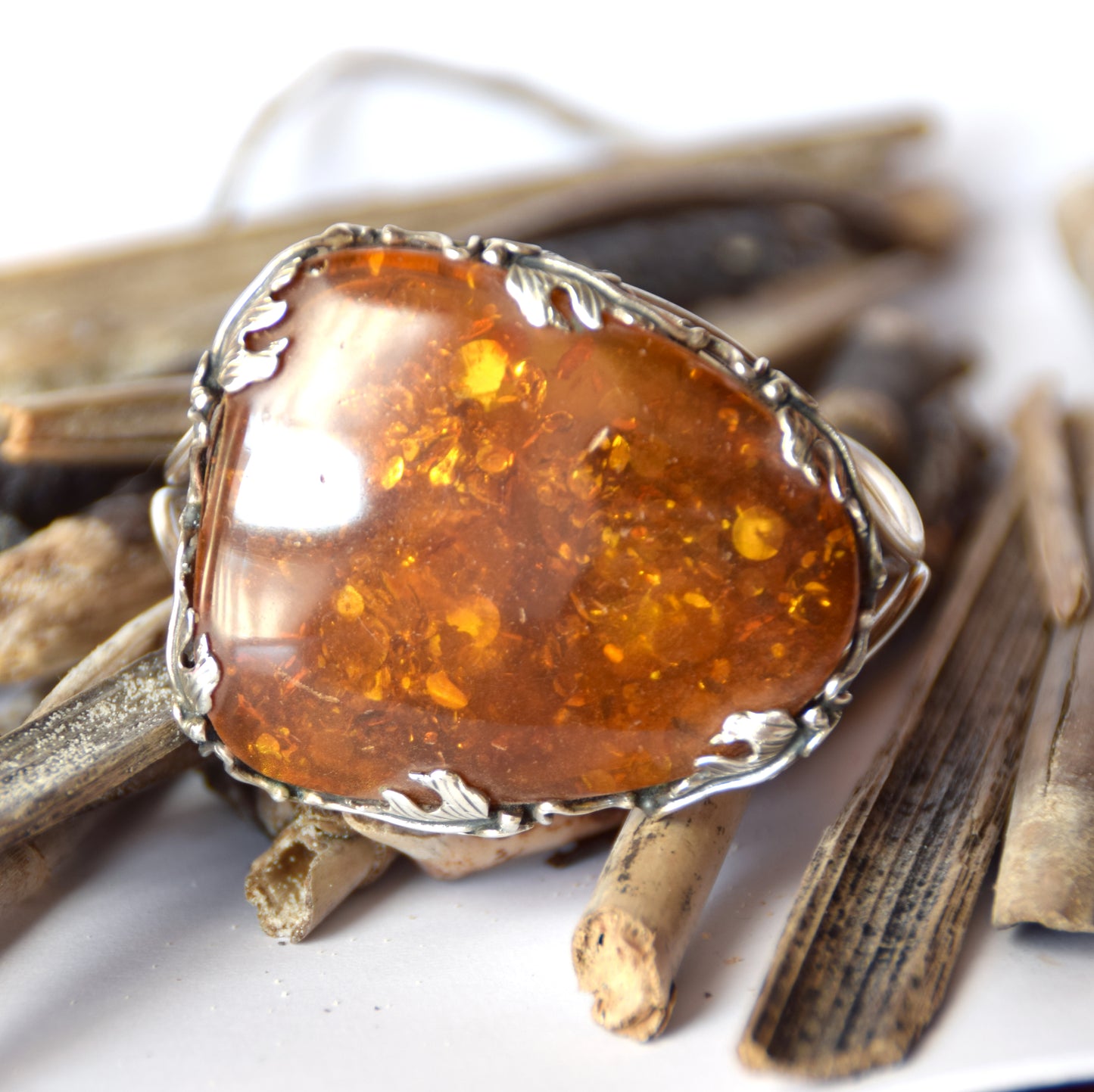 MJ Baltica, bracelet, natural Baltic Amber, 925 Silver, elegant, beautiful, unique, vintage, BB075