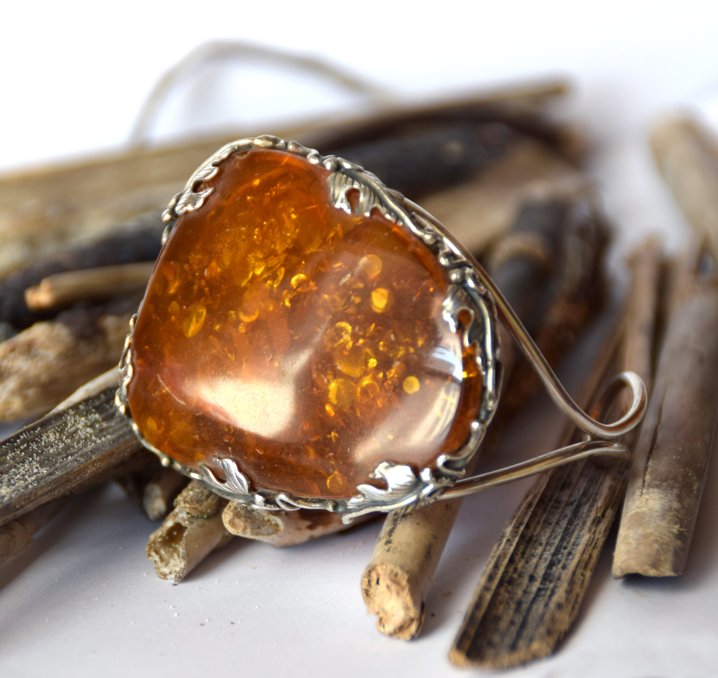 MJ Baltica, bracelet, natural Baltic Amber, 925 Silver, elegant, beautiful, unique, vintage, BB075