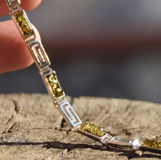 MJ Baltica, unisex bracelet, natural Baltic Amber, 925 Silver, linear, elegant BB010