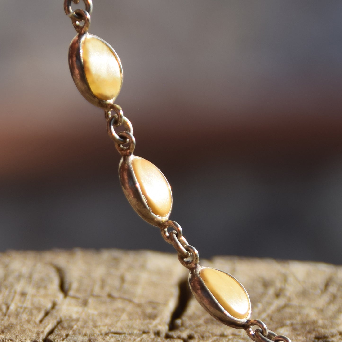 Elegant minimalist bracelet in Imperial natural Amber and 925 Silver, MJ Baltica, BB100