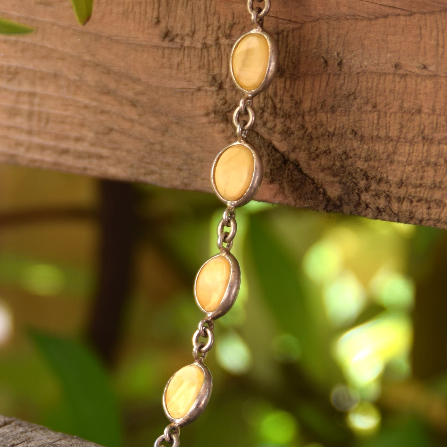 Elegant minimalist bracelet in Imperial natural Amber and 925 Silver, MJ Baltica, BB100