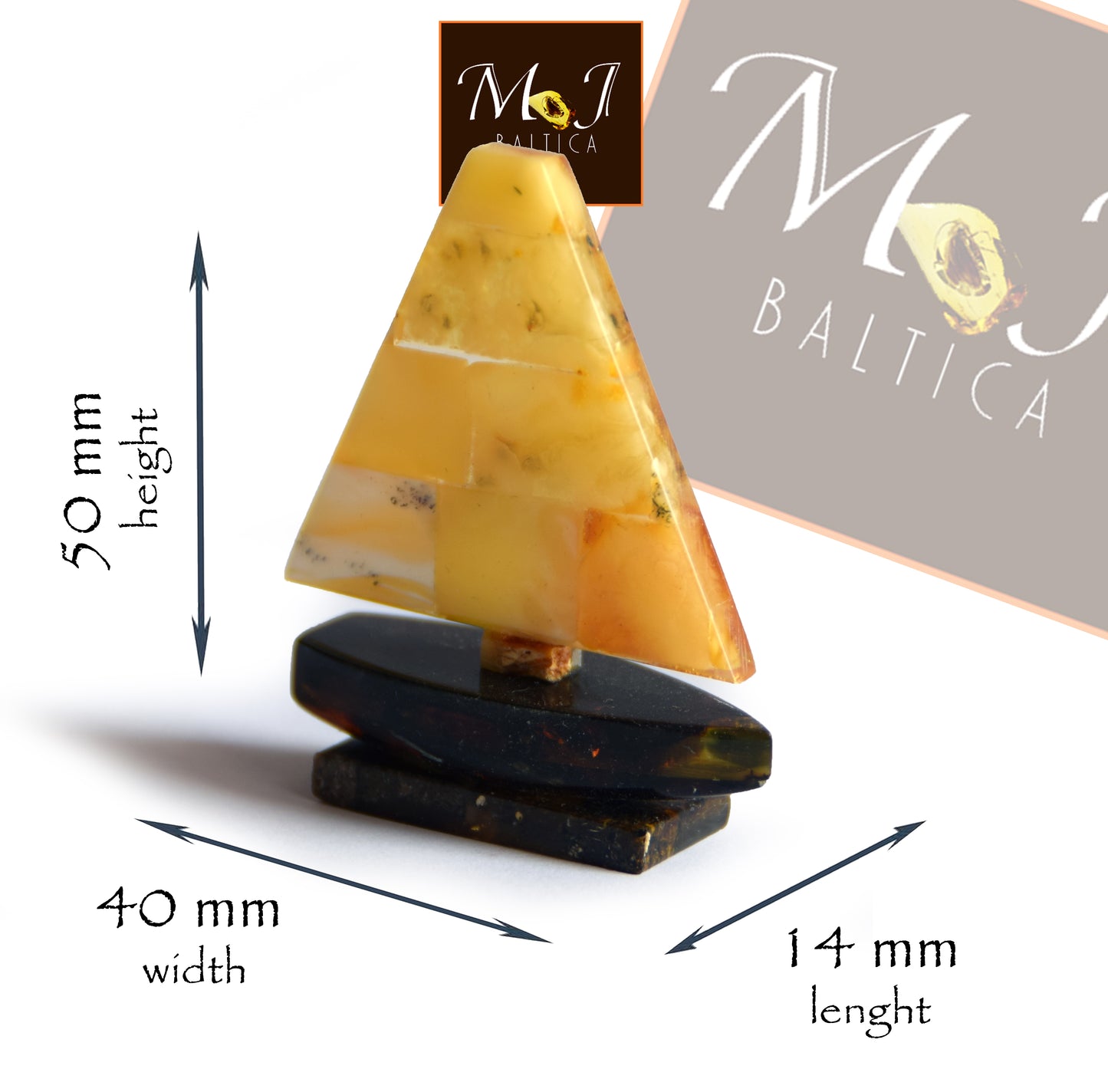 MJ Baltica, figurine, figure, natural Baltic Amber, handcrafted, ship, boat, unique, perfect, fine, delicate, sailing, handmade, BF027