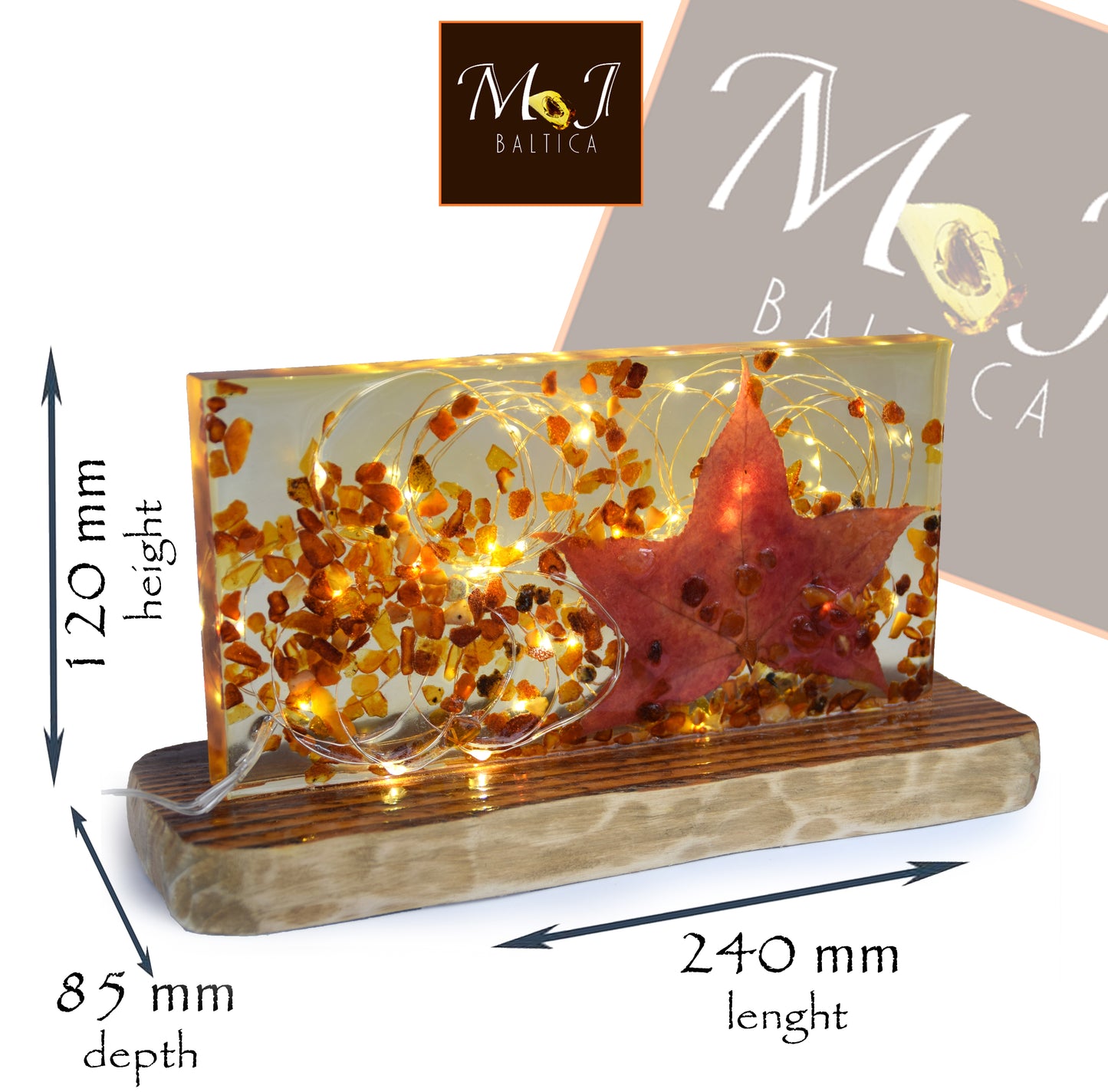 MJ Baltica, lamp, natural Baltica amber, resin, nature, strong, unique, usb connection, large, handmade, artisanal, BF088 (copy)