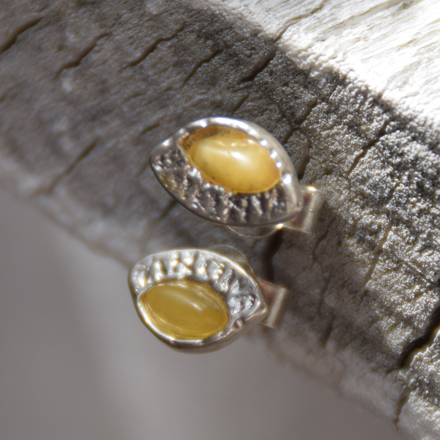 Delicate earrings made with natural Imperial Amber and 925 Silver, MJ Baltica, BK233