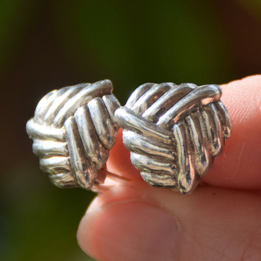 Stud earrings with clip, made with 925 Silver, MJ Baltica, BKK006