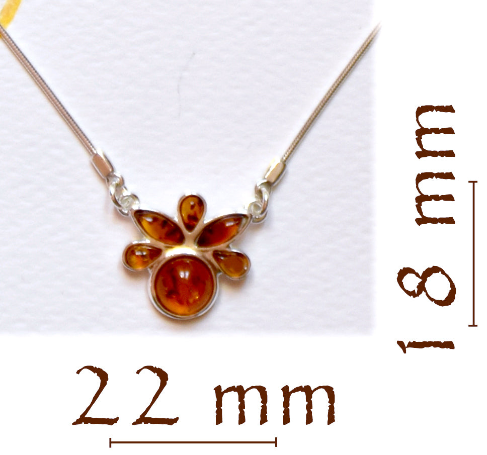 MJ Baltica, necklace, choker, natural Baltic amber, 925 silver, mosaic, BKo022