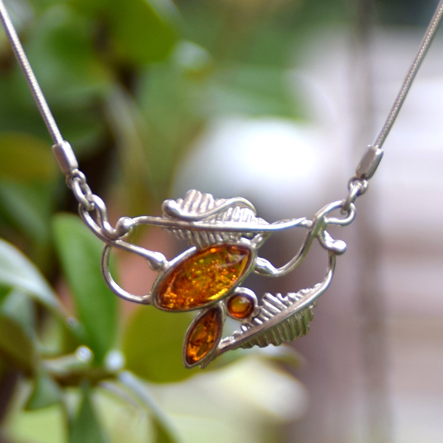 MJ Baltica, necklace, choker, natural Baltic Amber, 925 Silver, vintage, feminine, elegant, BKo030