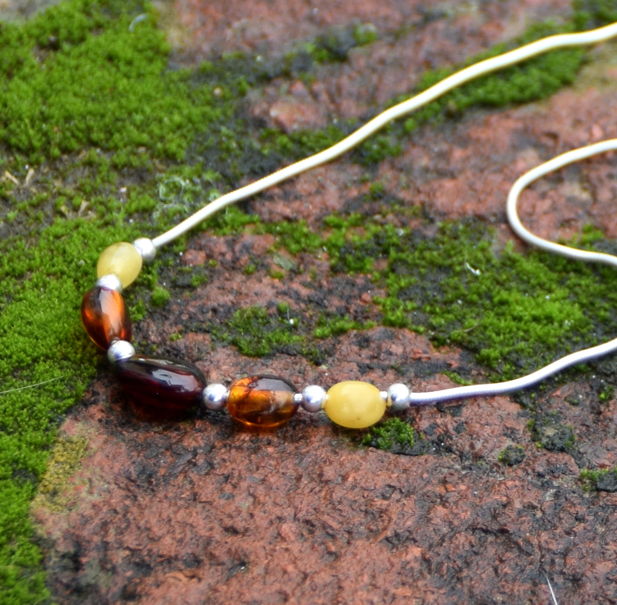 MJ Baltica, necklace, choker, natural Baltic Amber, 925 Silver, fisto, essential, bright, beautiful, BKo039