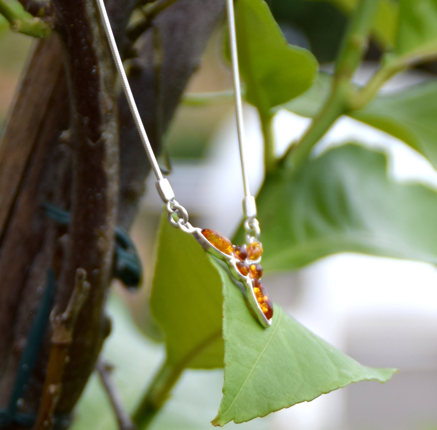 MJ Baltica, necklace, choker, natural Baltic Amber, 925 Silver, bright, feminine, elegant, BKo048