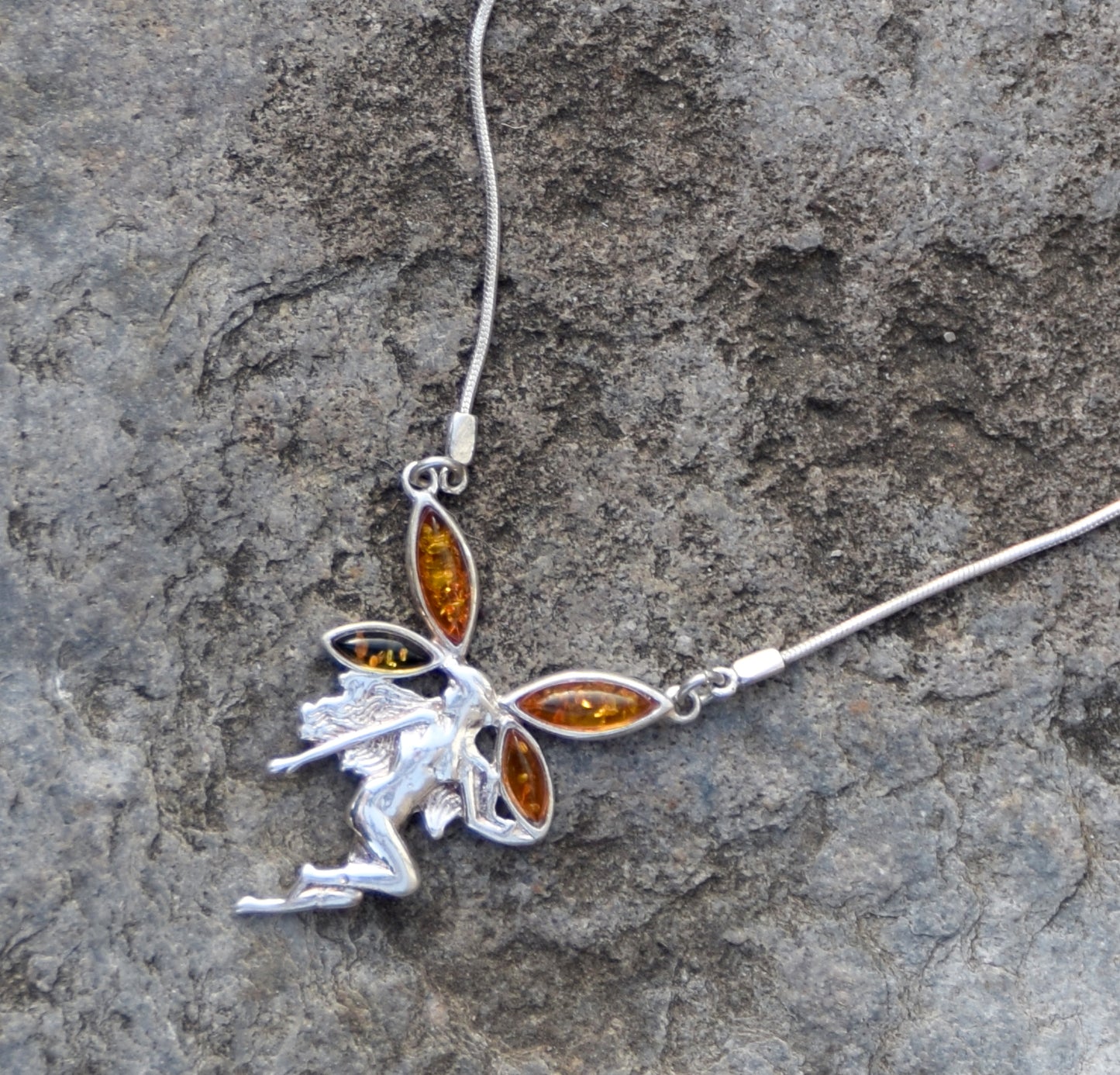 MJ Baltica, necklace, choker, natural Baltic amber, 925 silver, fairy, romantic, BKo057