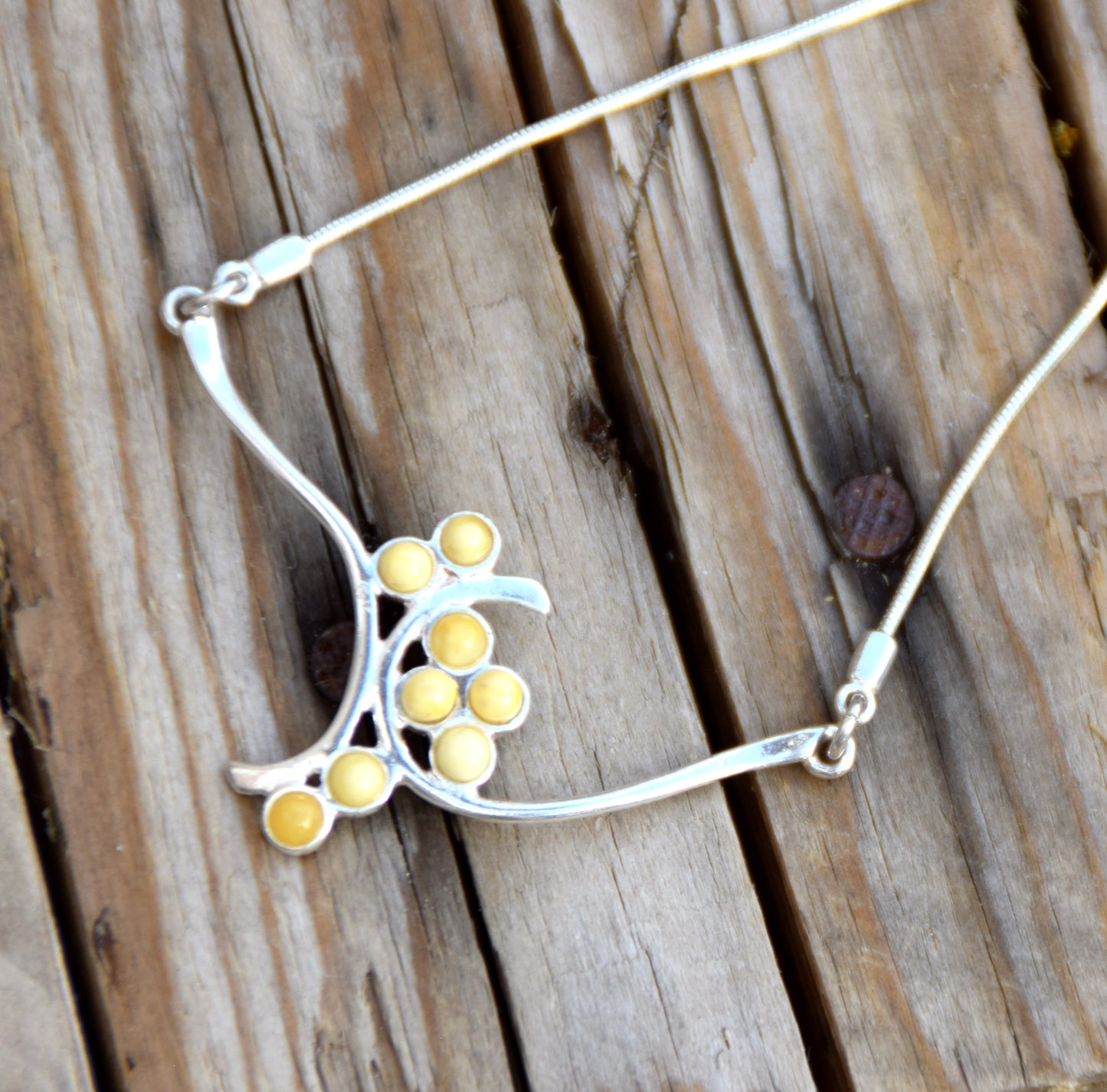 MJ Baltica, necklace, choker, natural Baltic amber, 925 silver, clusters, multicolored, elegant, BKo041