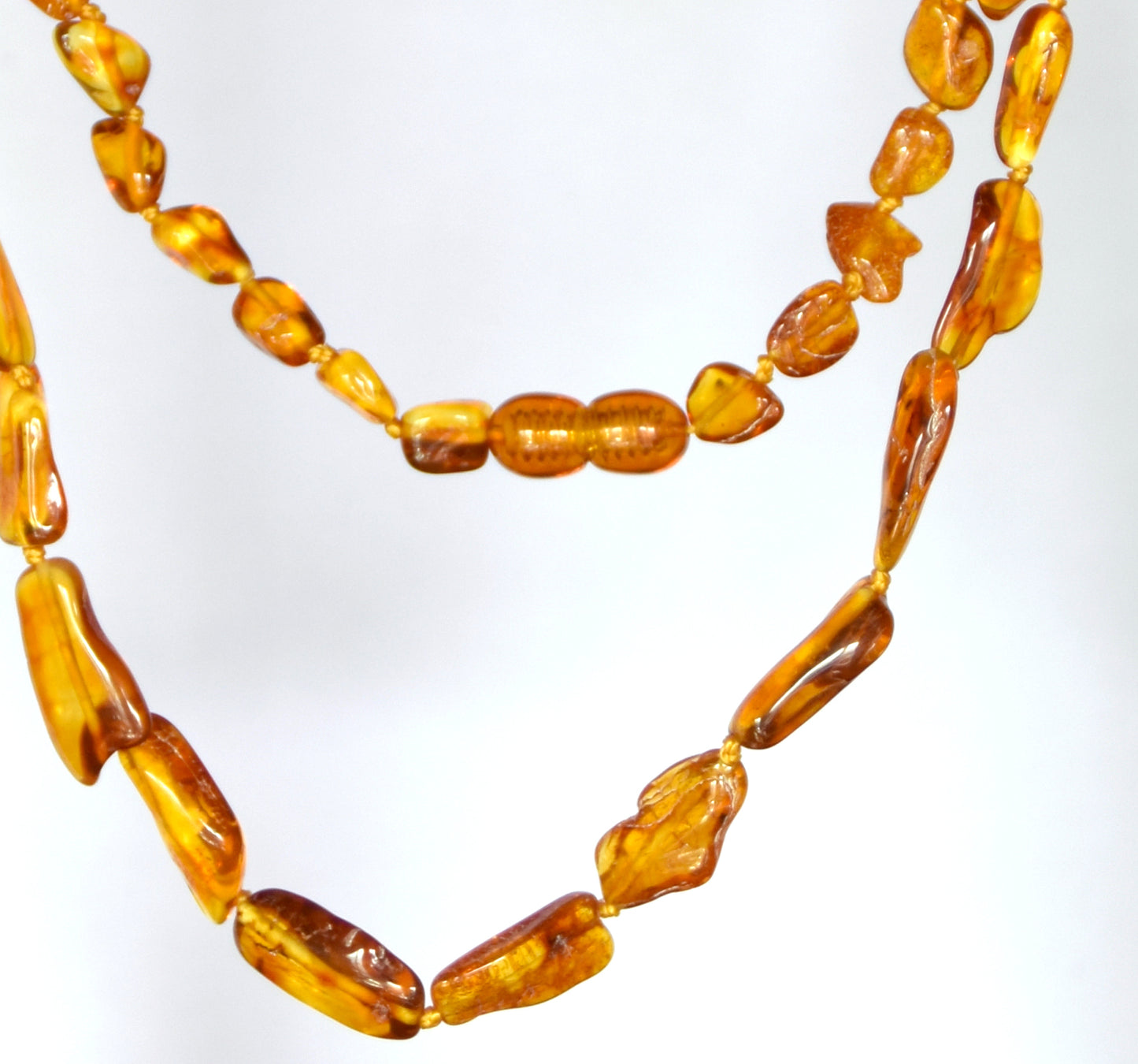 MJ Baltica, necklace, natural Baltic amber, elegant, brown, luminous, BKoBB040