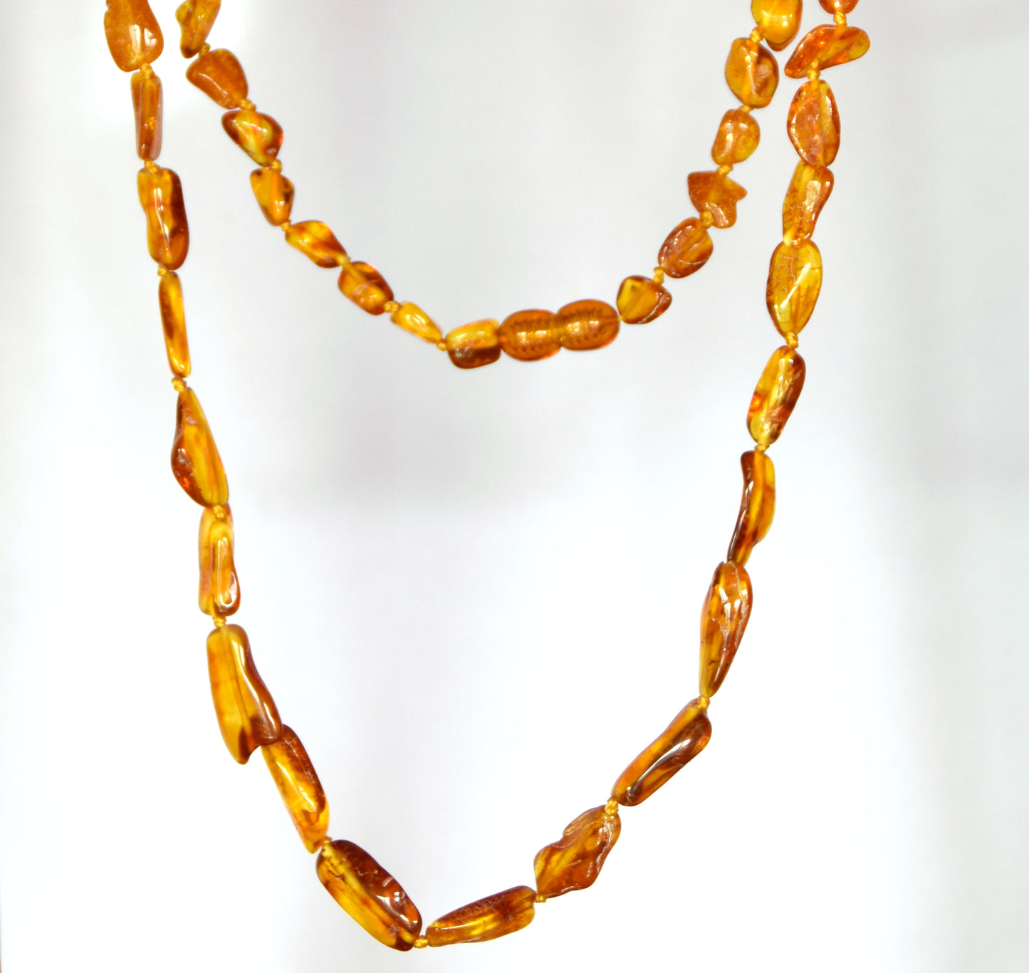 MJ Baltica, necklace, natural Baltic amber, elegant, brown, luminous, BKoBB040