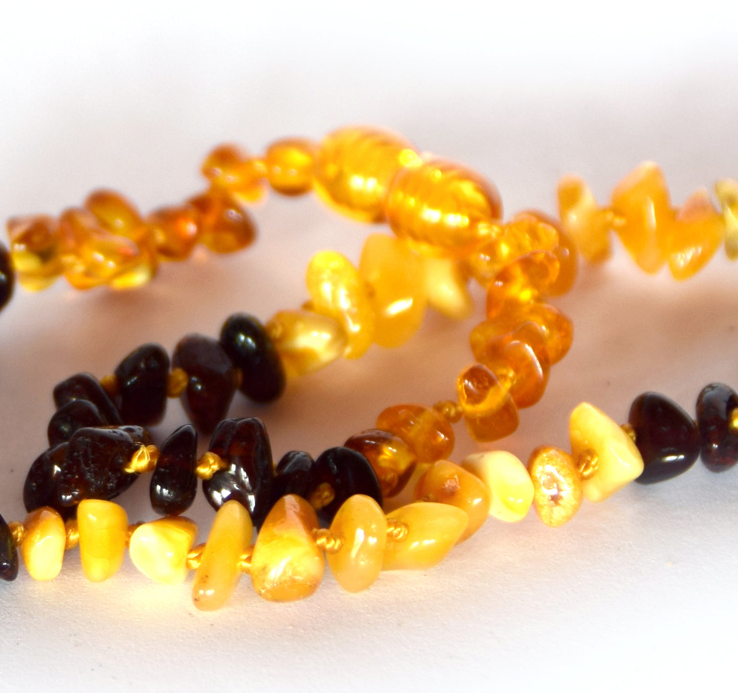 MJ Baltica, necklace, natural Baltic amber, protective, healing, children, mixed, screw, 33cm, BKoBmi9