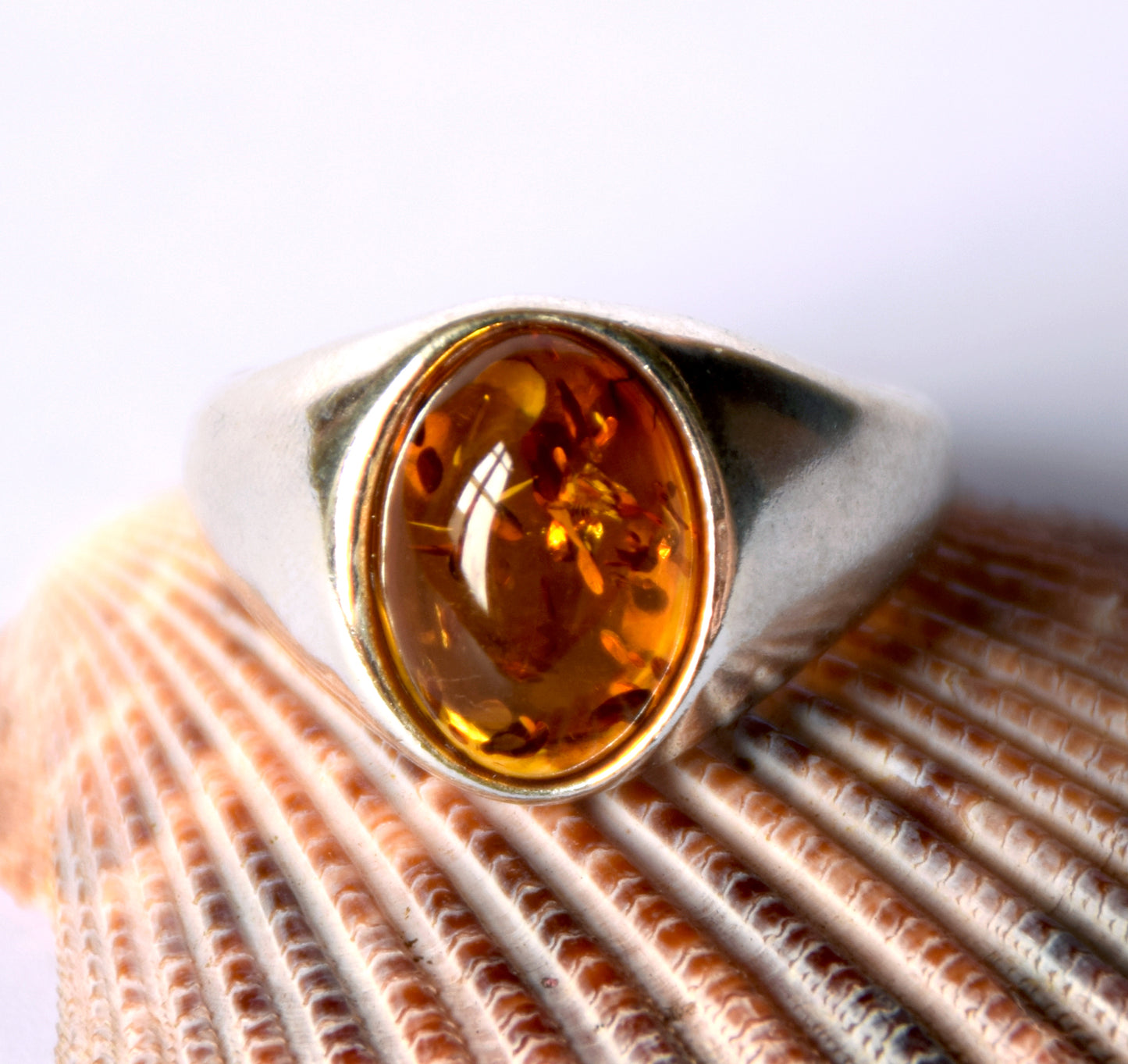 MJ Baltica, Natural Baltic Amber, 925 Silver, classic, strong, men, unisex, large, BP078