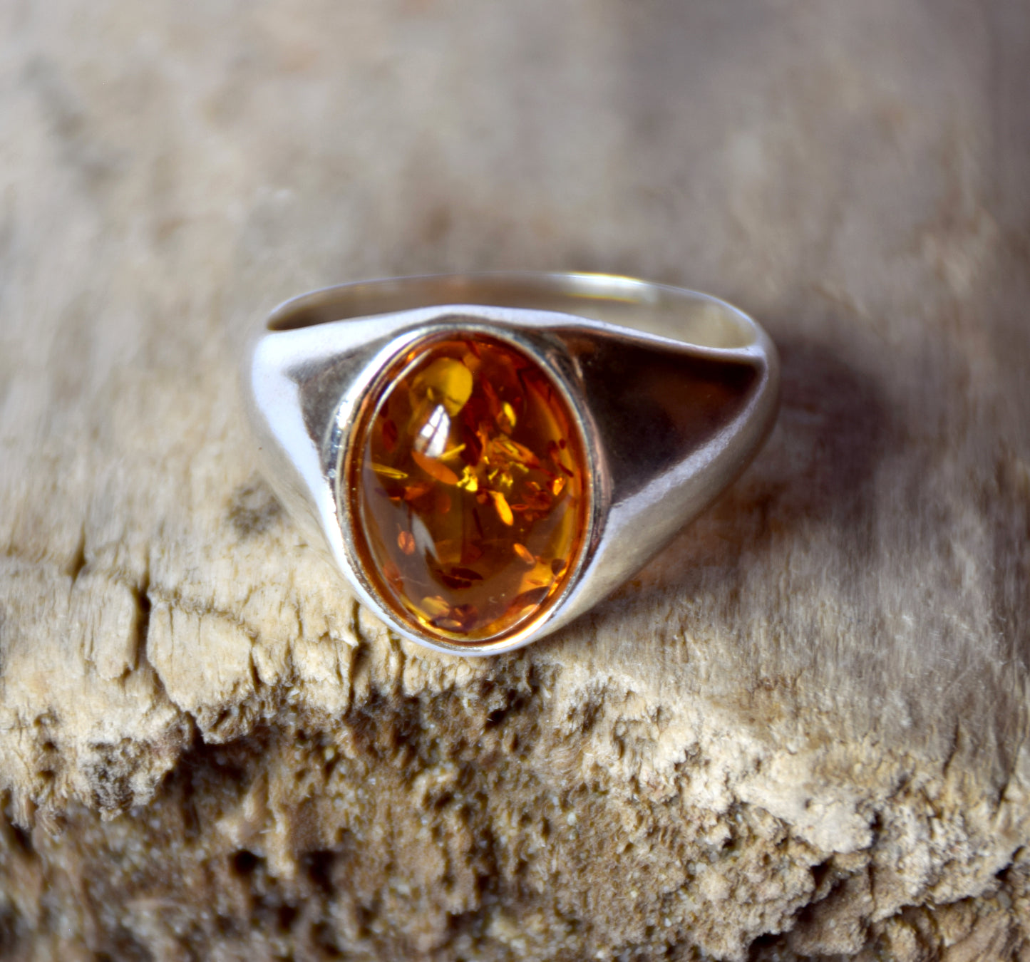 MJ Baltica, Natural Baltic Amber, 925 Silver, classic, strong, men, unisex, large, BP078