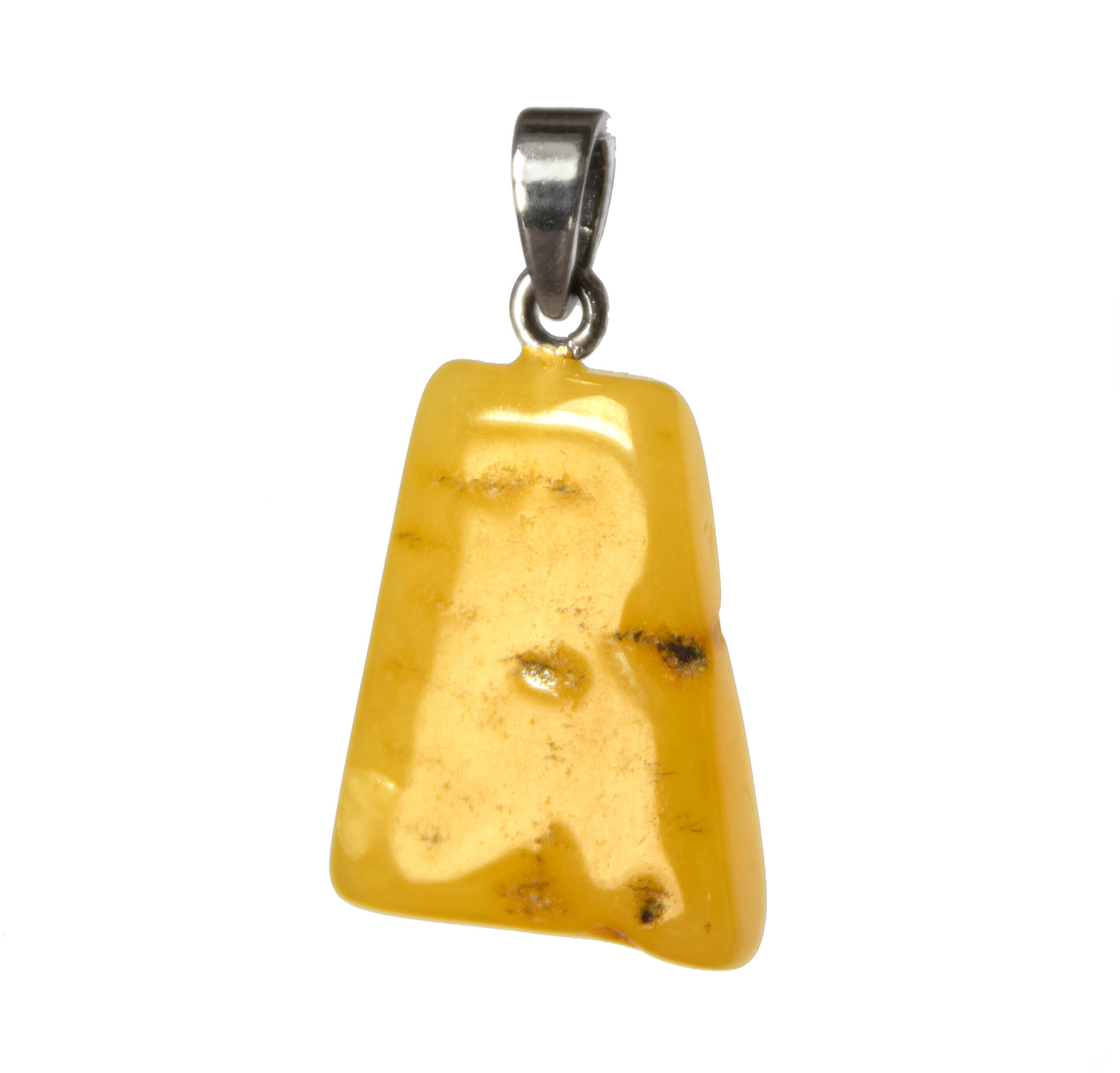 MJ Baltica, pendant, natural Baltic amber, 925 silver, mahogany wood, imperial amber, unisex, handcrafted, BW129