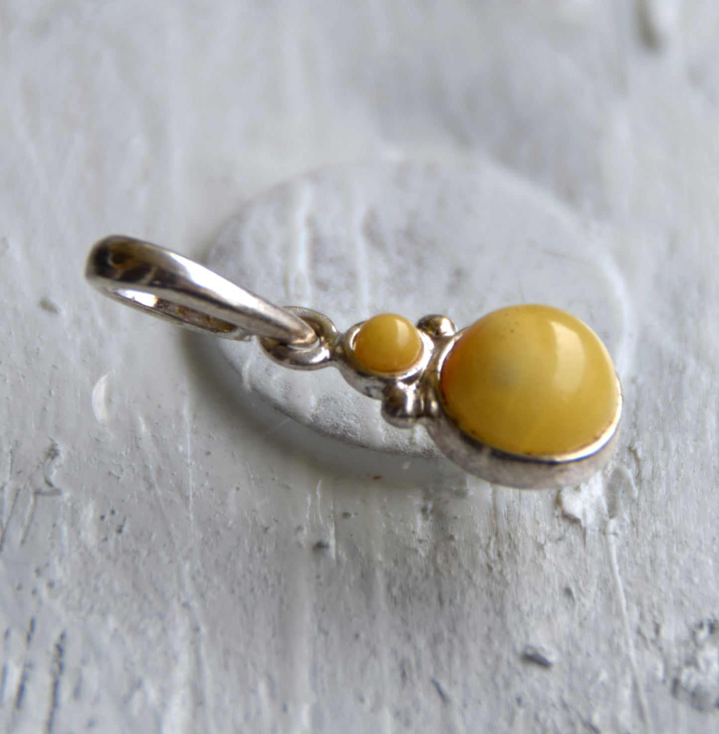 Delicate Imperial Natural Amber and 925 Silver pendant, MJ Baltica, BW266