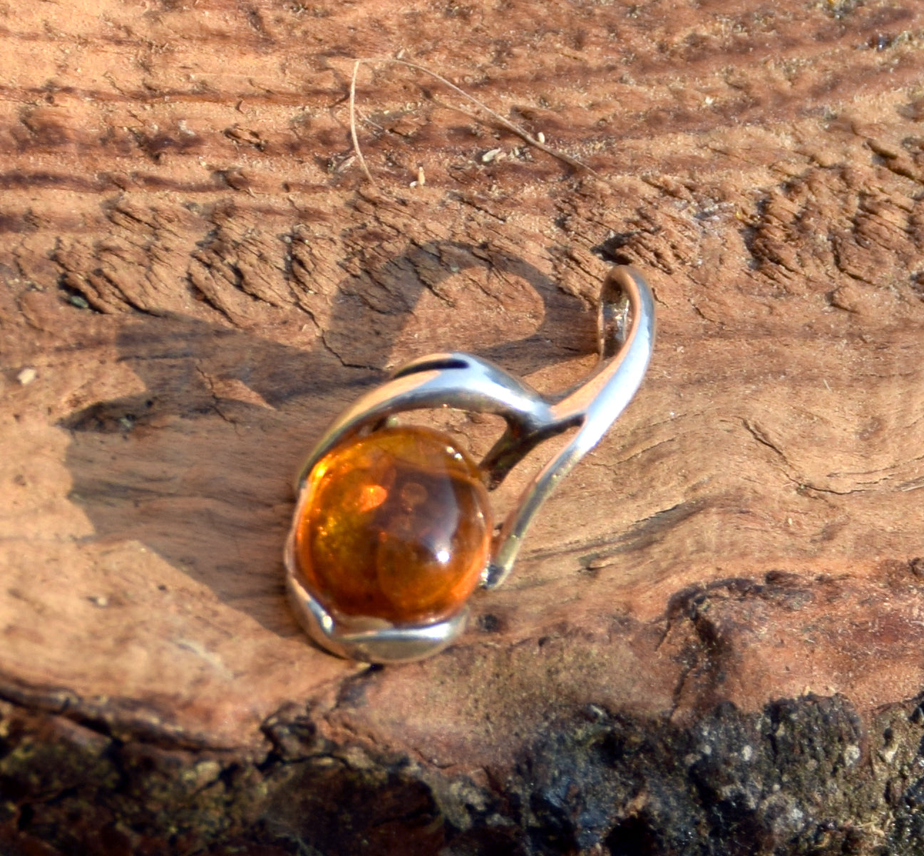 Natural Baltic Amber Pendant with Fossil Inclusions, MJ Baltica, BW306