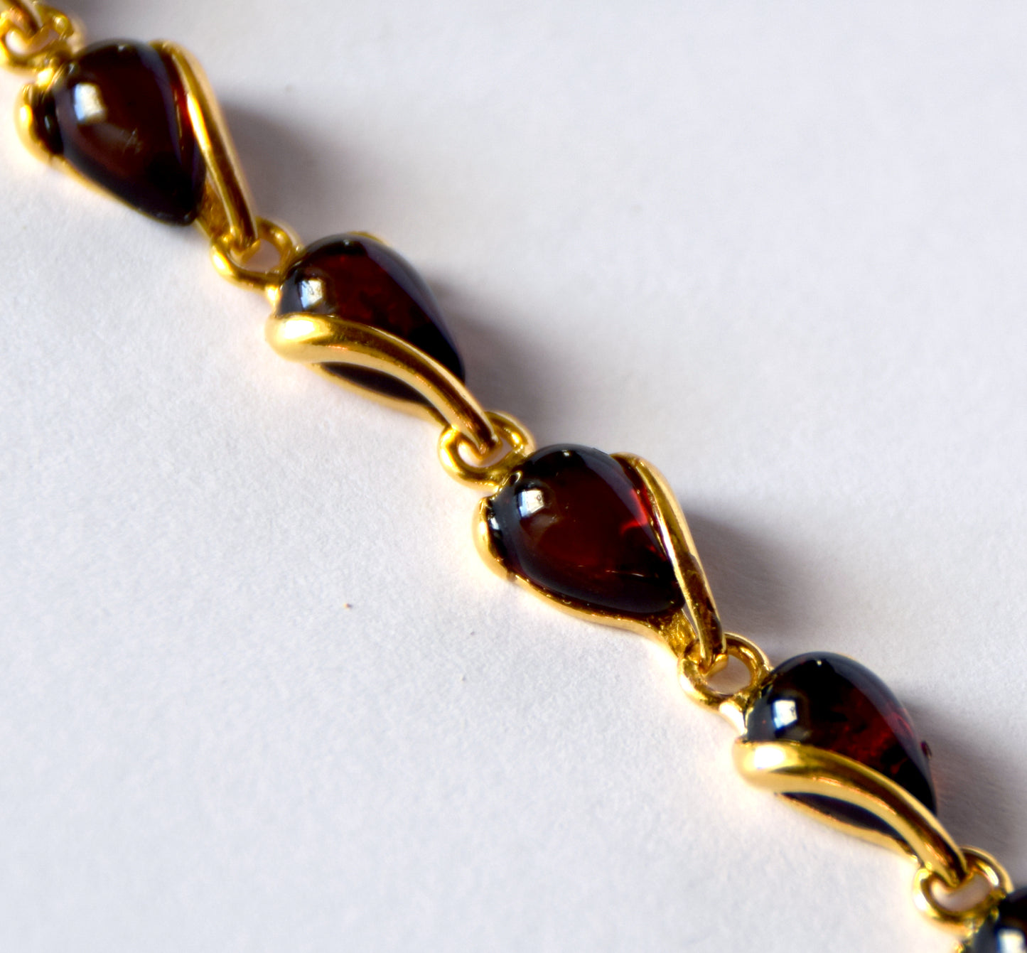 MJ Baltica, bracelet, natural Baltic Amber, 925 Silver, 14k Gold plated, intense, elegant, drop, BZB024