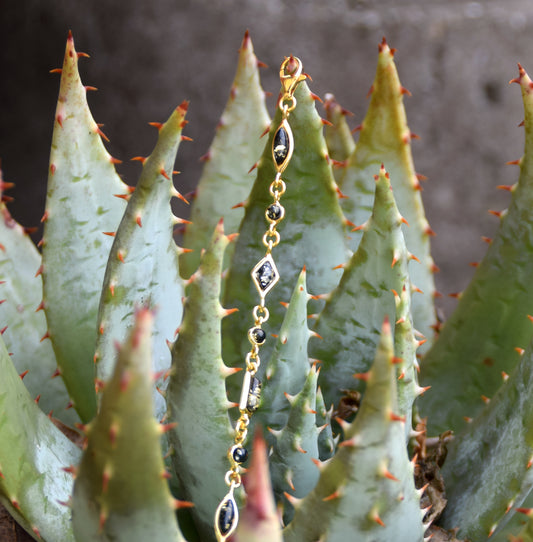 MJ Baltica, bracciale, Ambra naturale Baltica, Argento, placcato in Oro 18k, ambra verde, artigianale, BZB032