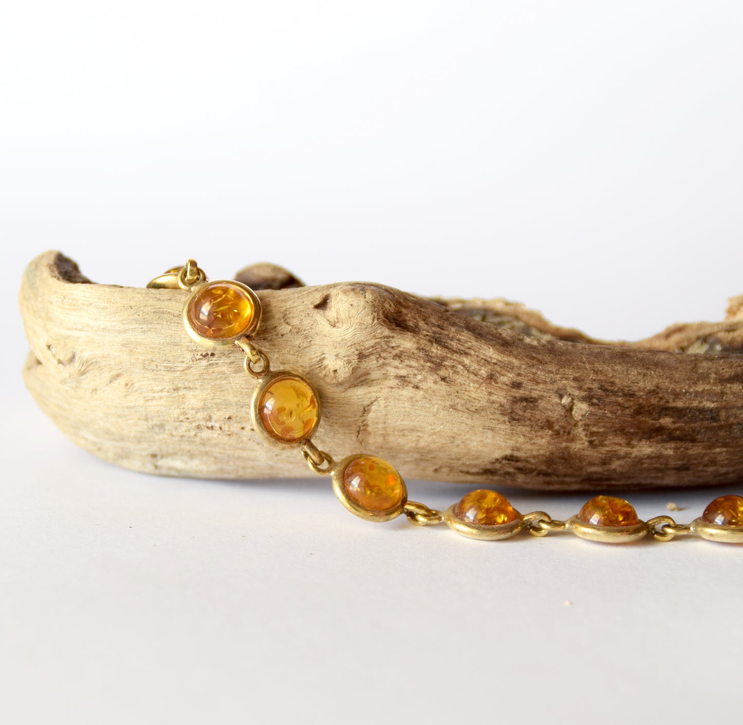 MJ Baltica, bracelet, natural Baltic Amber, 925 Silver, 14k Gold plated, elegant, bright, large, refined, BZB037