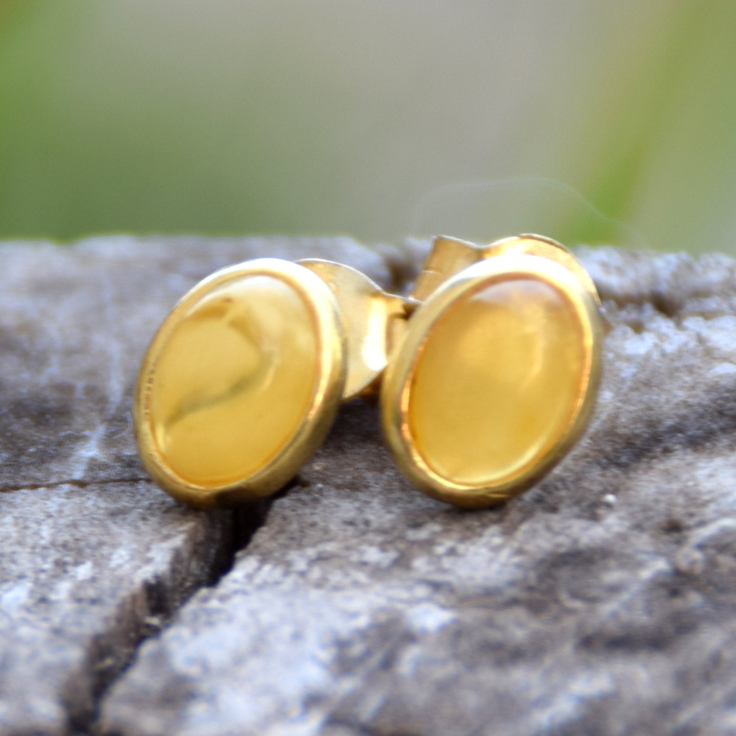 MJ Baltica, orecchini, Ambra naturale Baltica, Argento 925, placcato in Oro 18k, ovale, elegante, ambra imperiale, BZK079