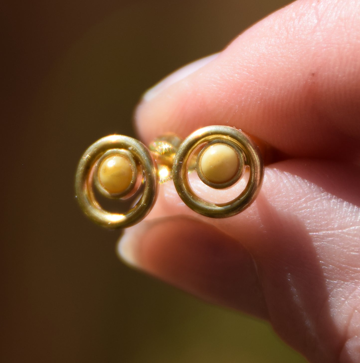 MJ Baltica, orecchini, Ambra naturale Baltica, Argento 925, placcato in Oro 18k, imperiale, luminoso, artigianale, BZK109