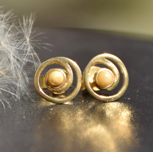 MJ Baltica, orecchini, Ambra naturale Baltica, Argento 925, placcato in Oro 18k, cerchio, ambra imperiale, artigianale, BZK127