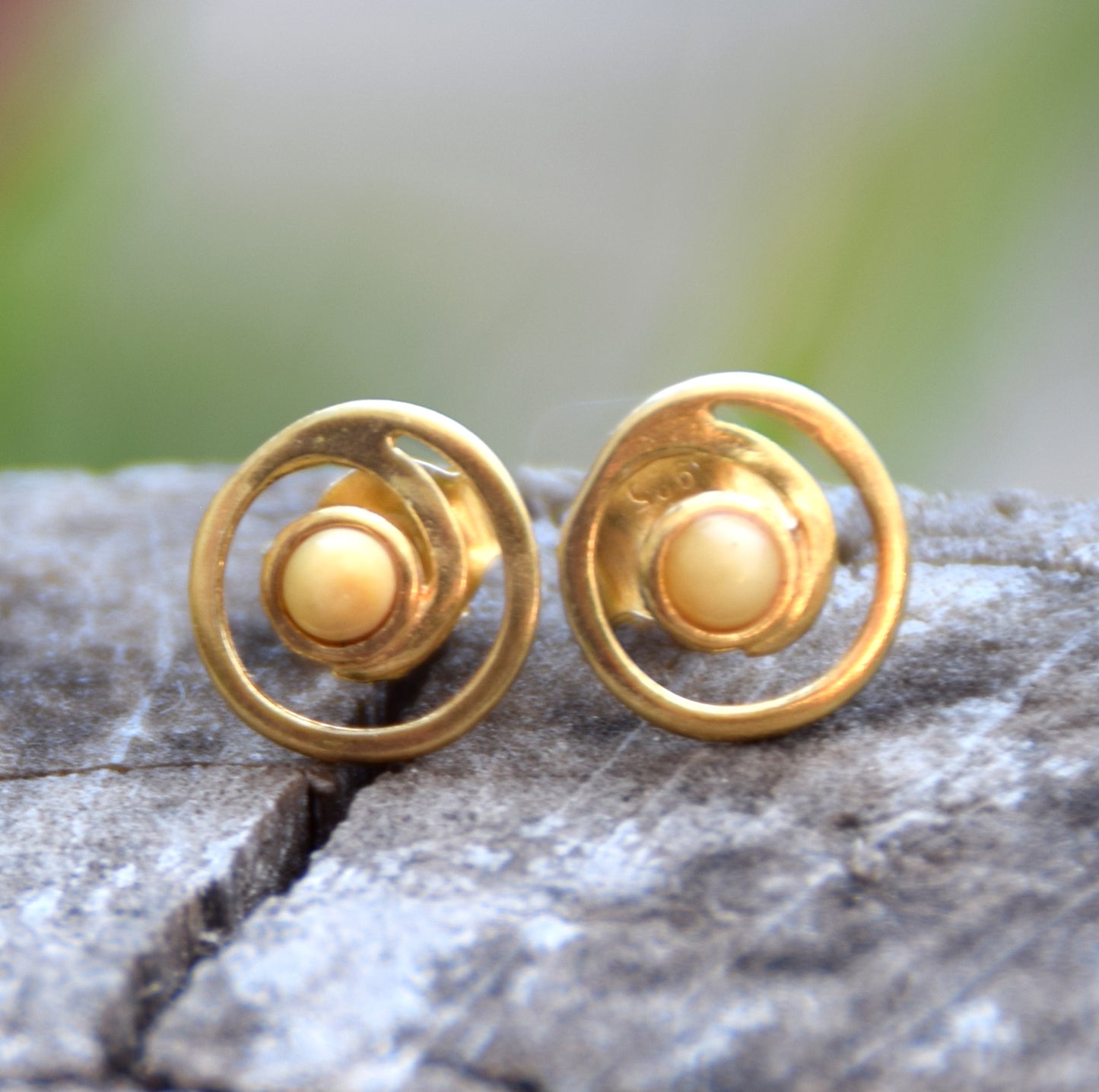 MJ Baltica, orecchini, Ambra naturale Baltica, Argento 925, placcato in Oro 18k, cerchio, ambra imperiale, artigianale, BZK127