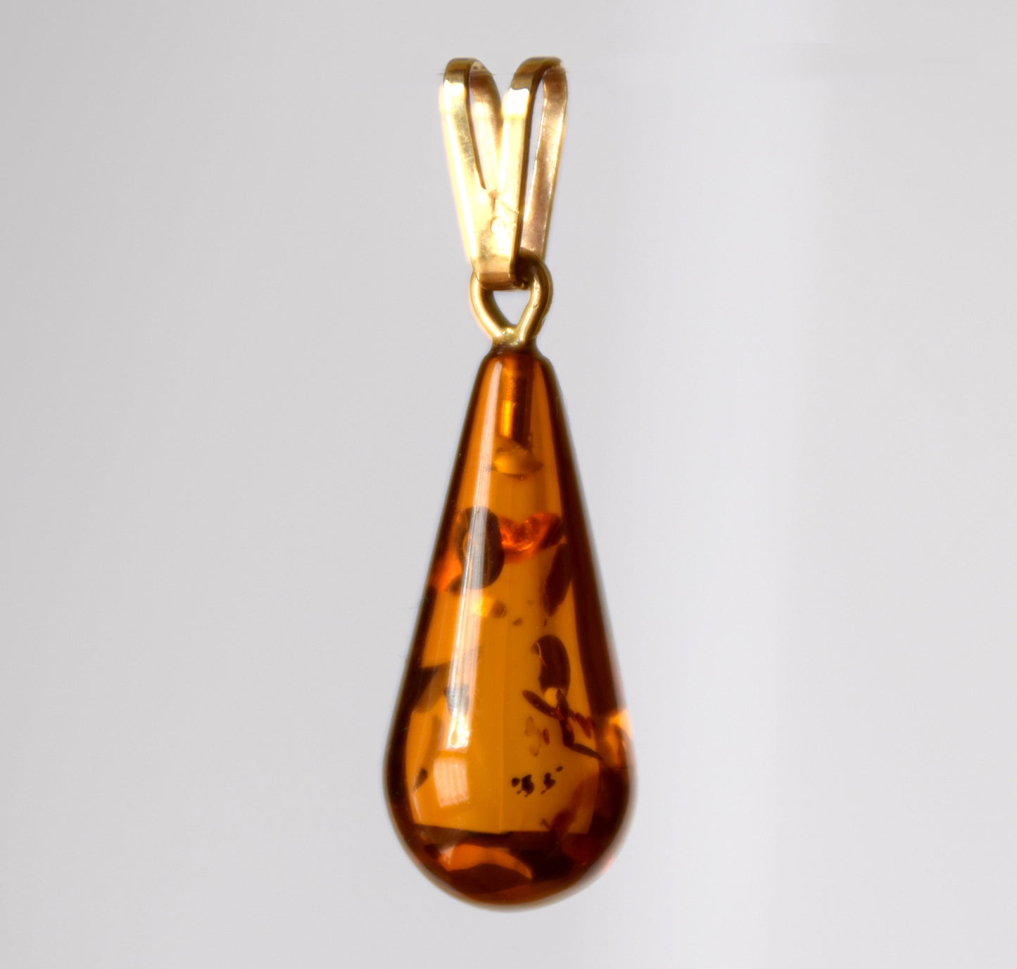 MJ Baltica, pendant, natural Amber, Silver, Gold plated, handcrafted, drop, luminous, BZW124