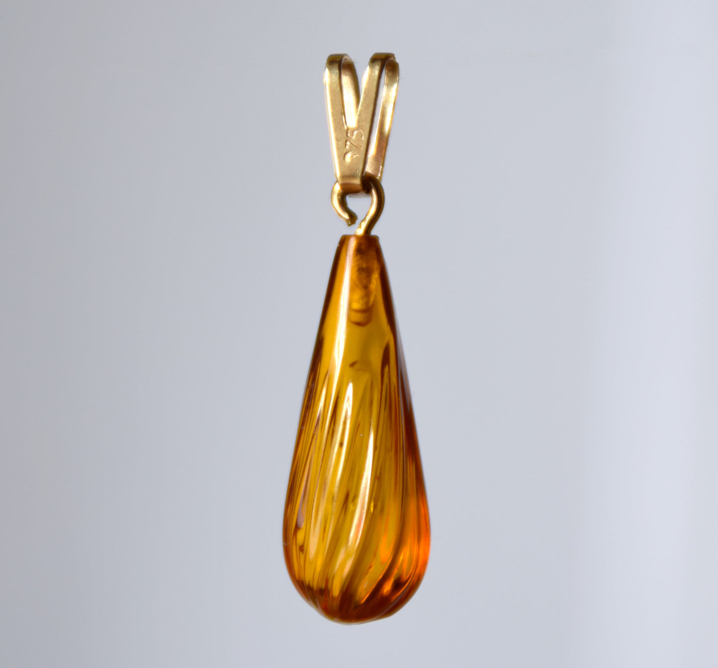 MJ Baltica, pendant, natural Amber, Silver, Gold plated, handcrafted, drop, luminous, BZW126