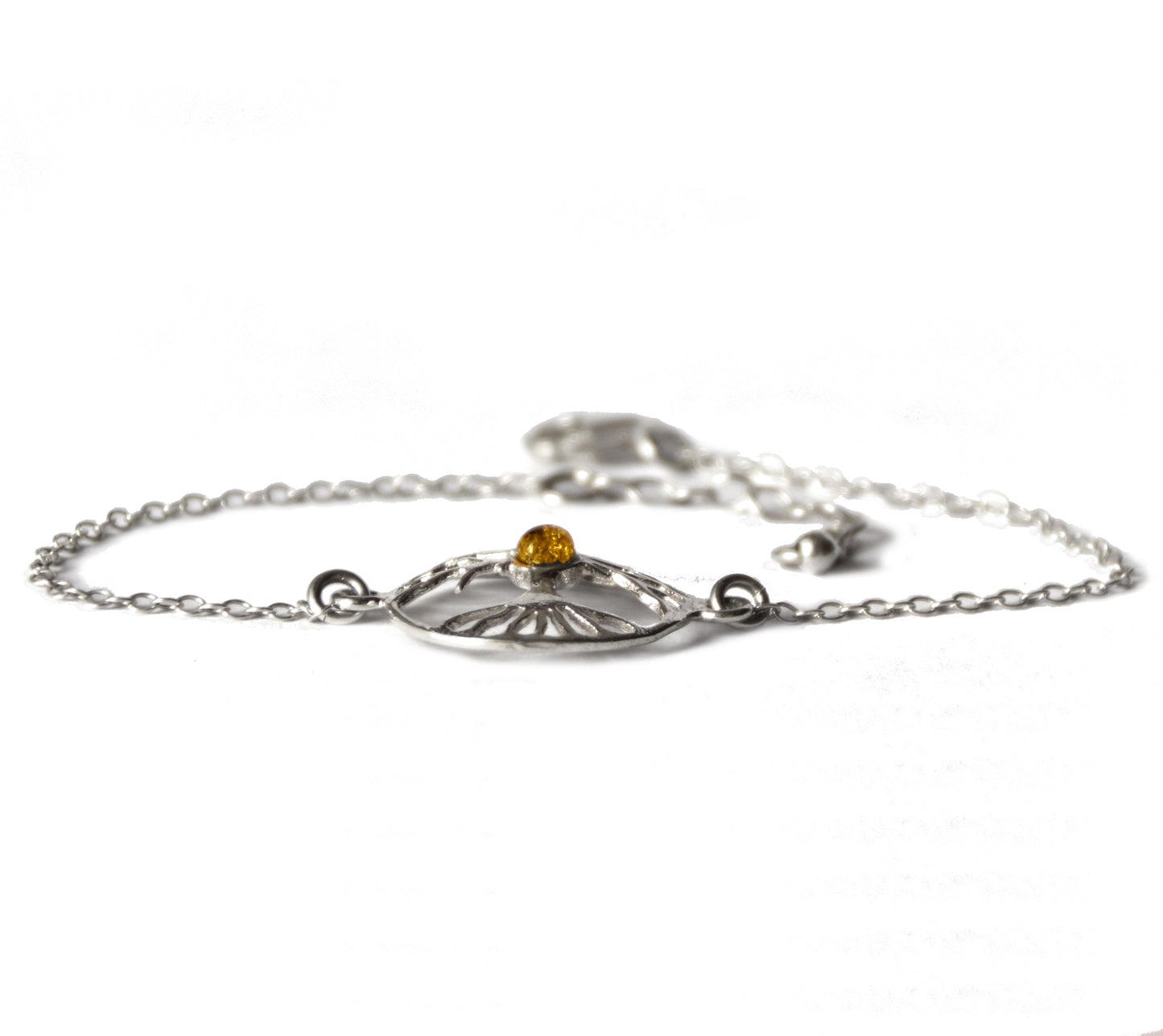 MJ Baltica, bracelet, natural Baltic amber, 925 silver, luminous, elegant, handcrafted, green amber, tree of life, BB066