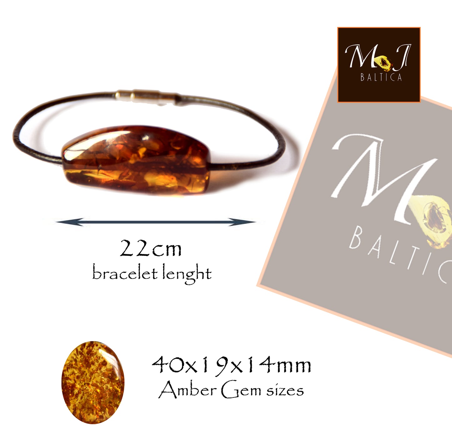 MJ Baltica, bracelet, Natural Baltic Amber, handcrafted, anti-inflammatory, healing, beautiful, unique, BBS029