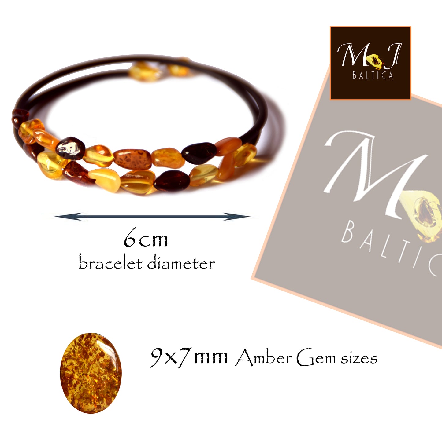 MJ Baltica, bracelet, natural Baltic Amber, healing, anti-inflammatory, protective, BBS030