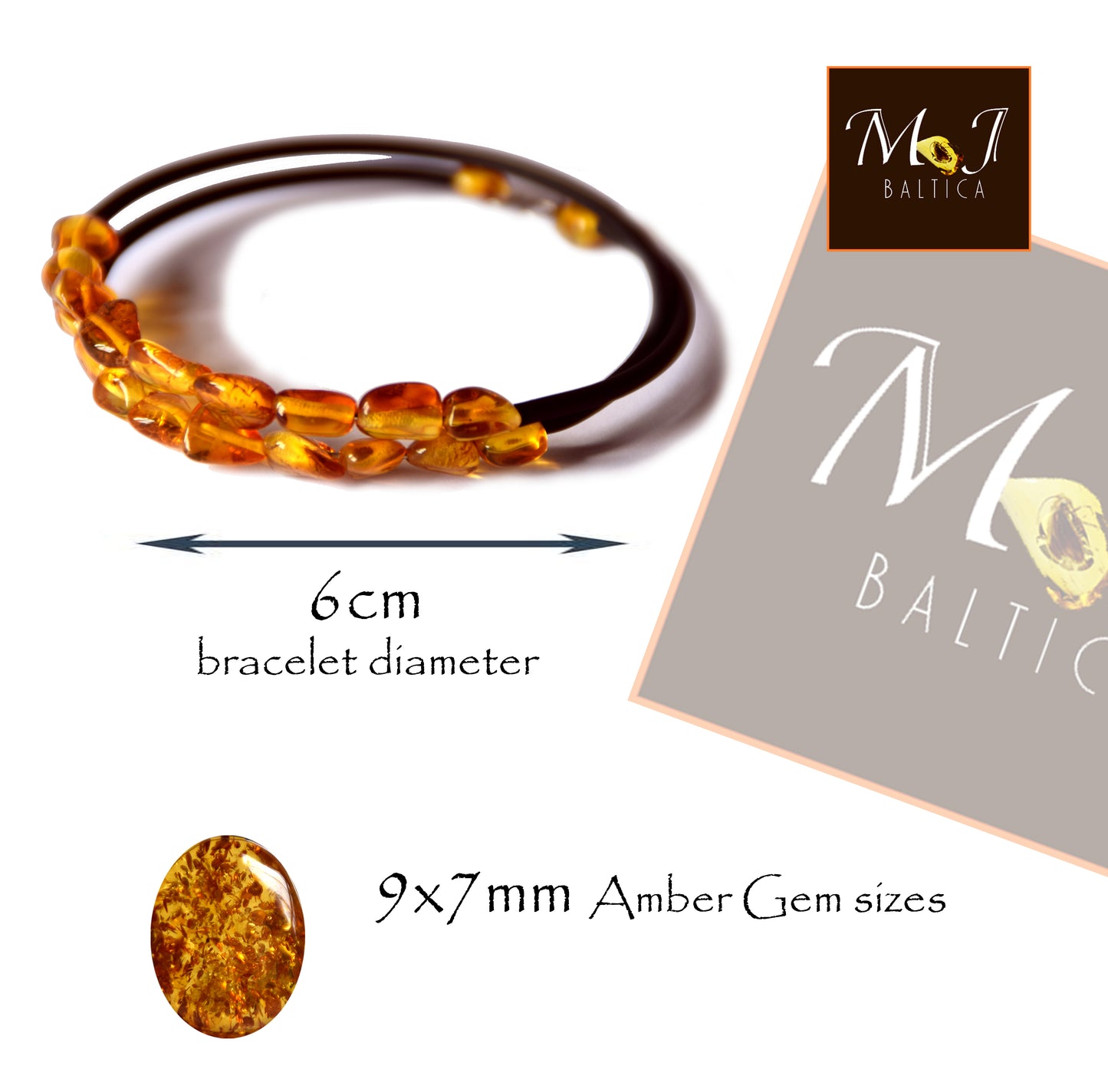 MJ Baltica, bracelet, natural Baltic Amber, healing, anti-inflammatory, protective, BBS031