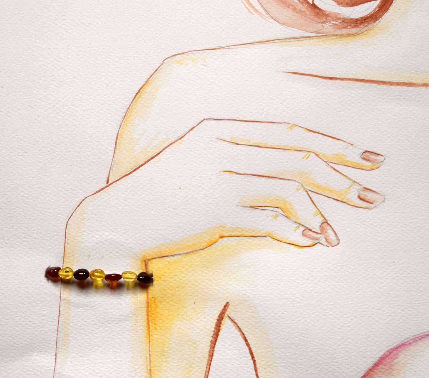 MJ Baltica, bracelet, Natural Baltic Amber, handcrafted, anti-inflammatory, delicate, for children, short, luminous, BBSbimbo2