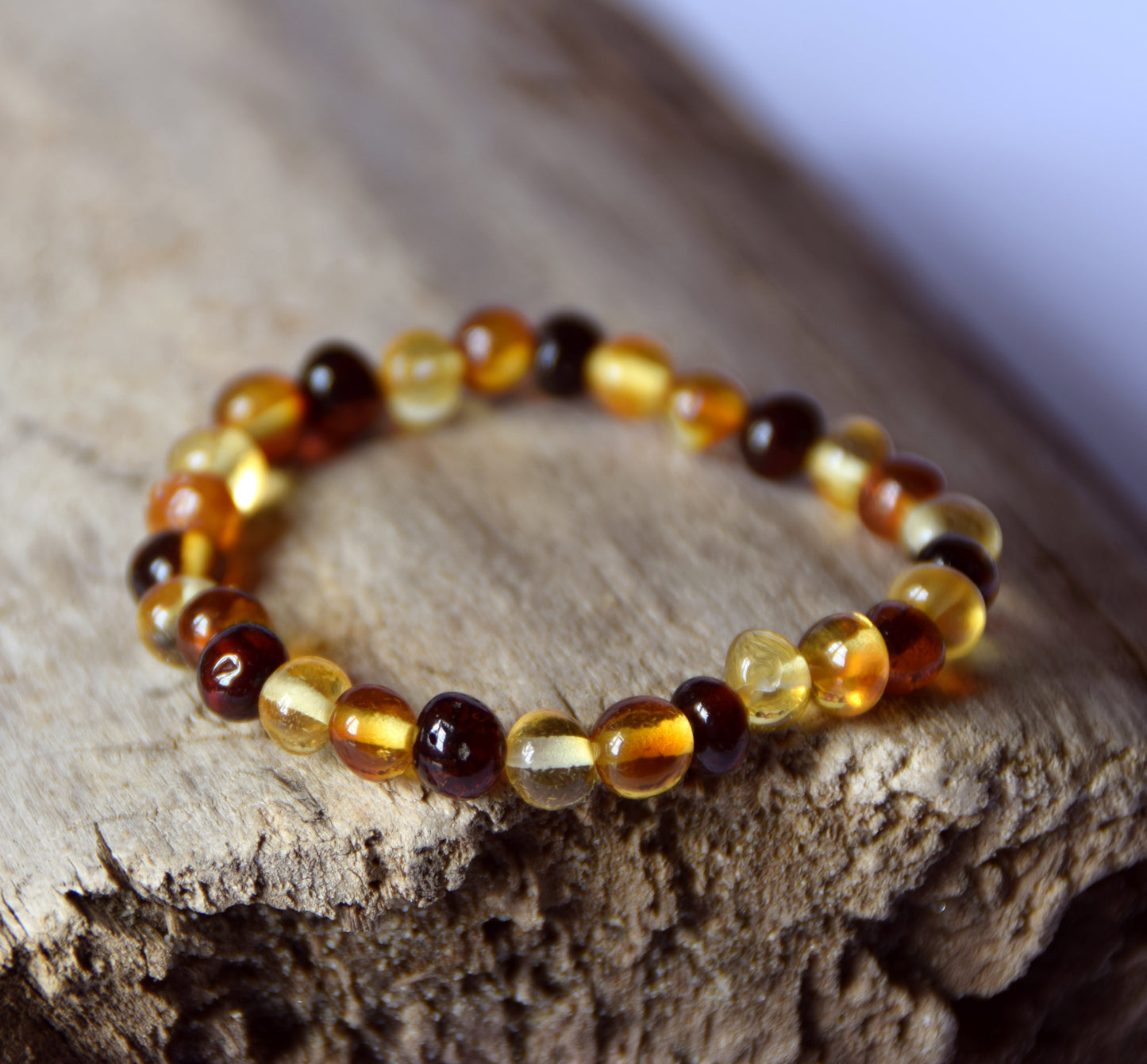 MJ Baltica, bracelet, Natural Baltic Amber, handcrafted, anti-inflammatory, delicate, for children, short, luminous, BBSbimbo3