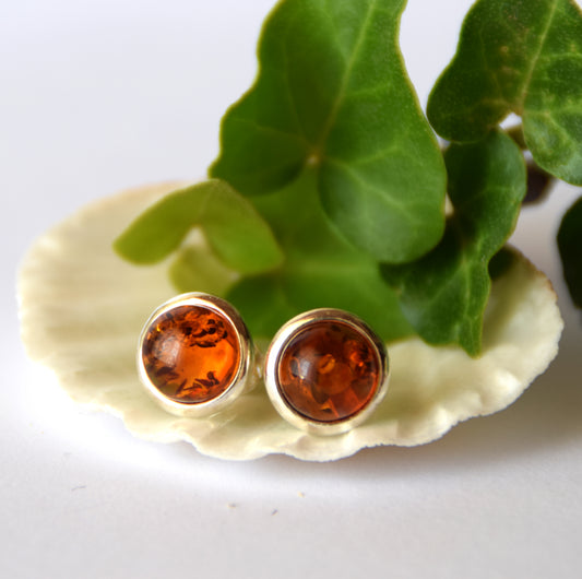 MJ Baltica, earrings, natural Baltic amber, 925 silver, unisex, lobe, handcrafted, BK110 (5)