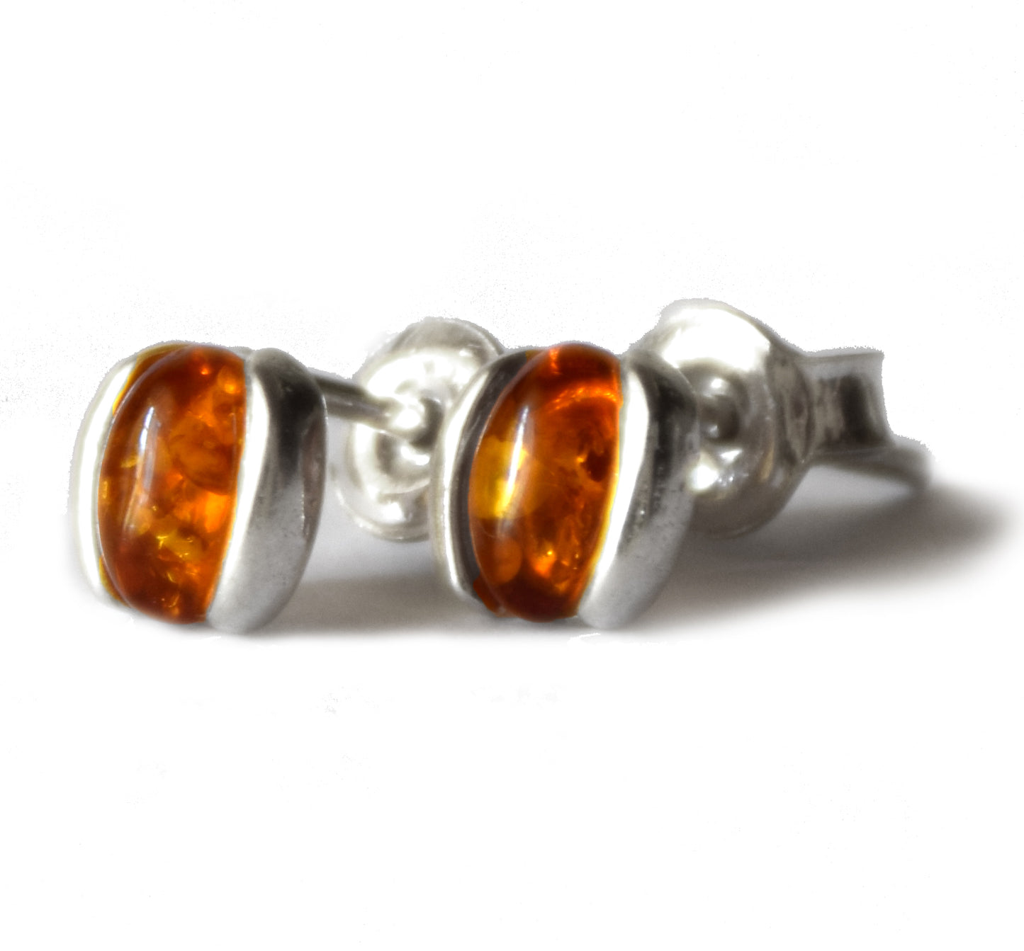 MJ Baltica, earrings, natural Baltic amber, 925 silver, unisex, lobe, handcrafted, BK124